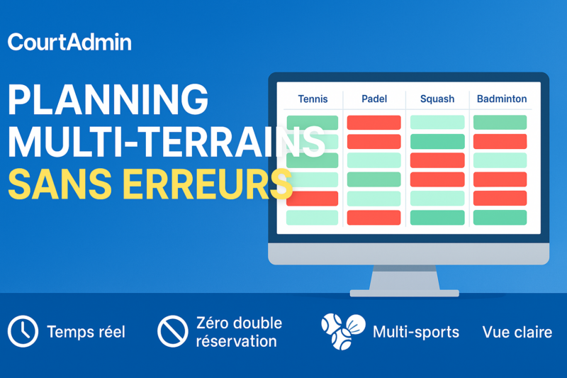 Planning multi-terrains : gérer plusieurs courts sans erreurs