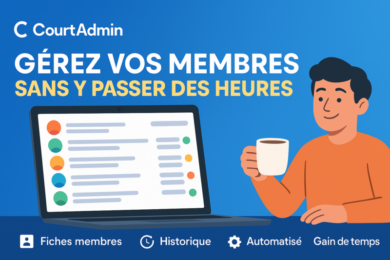 Gestion des membres d'un club sportif avec CourtAdmin