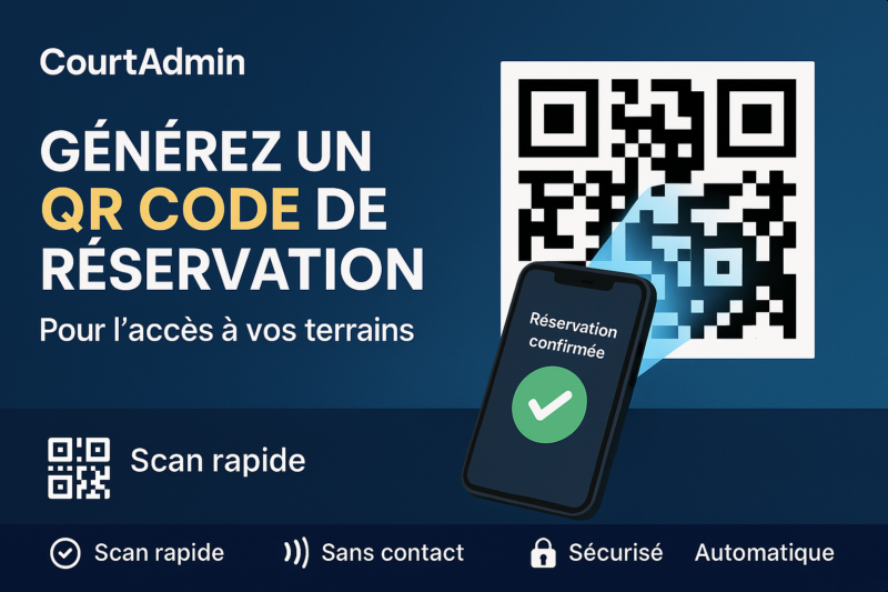 Nouvelle fonctionnalité CourtAdmin : QR code de réservation pour vos terrains