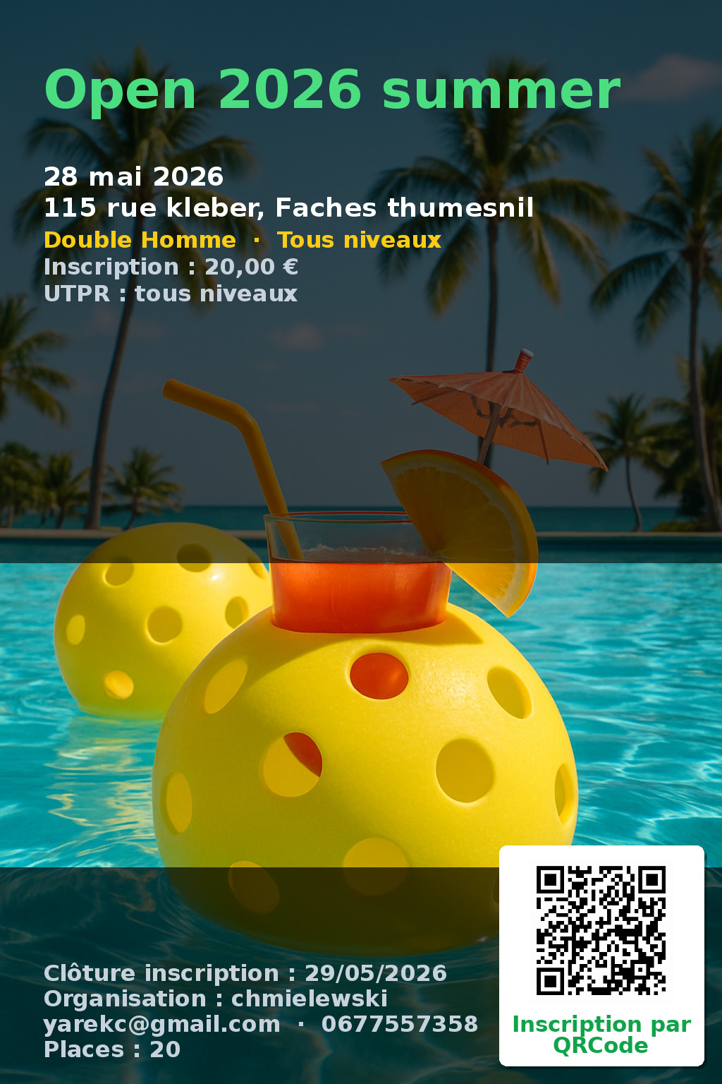 Affiche Open 2026 summer